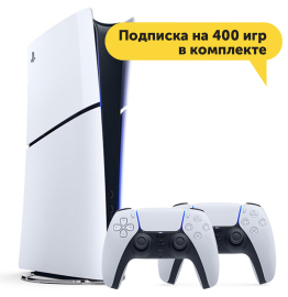 Игровая консоль Sony PlayStation 5 Slim + подписка Deluxe (400 игр) в аренду